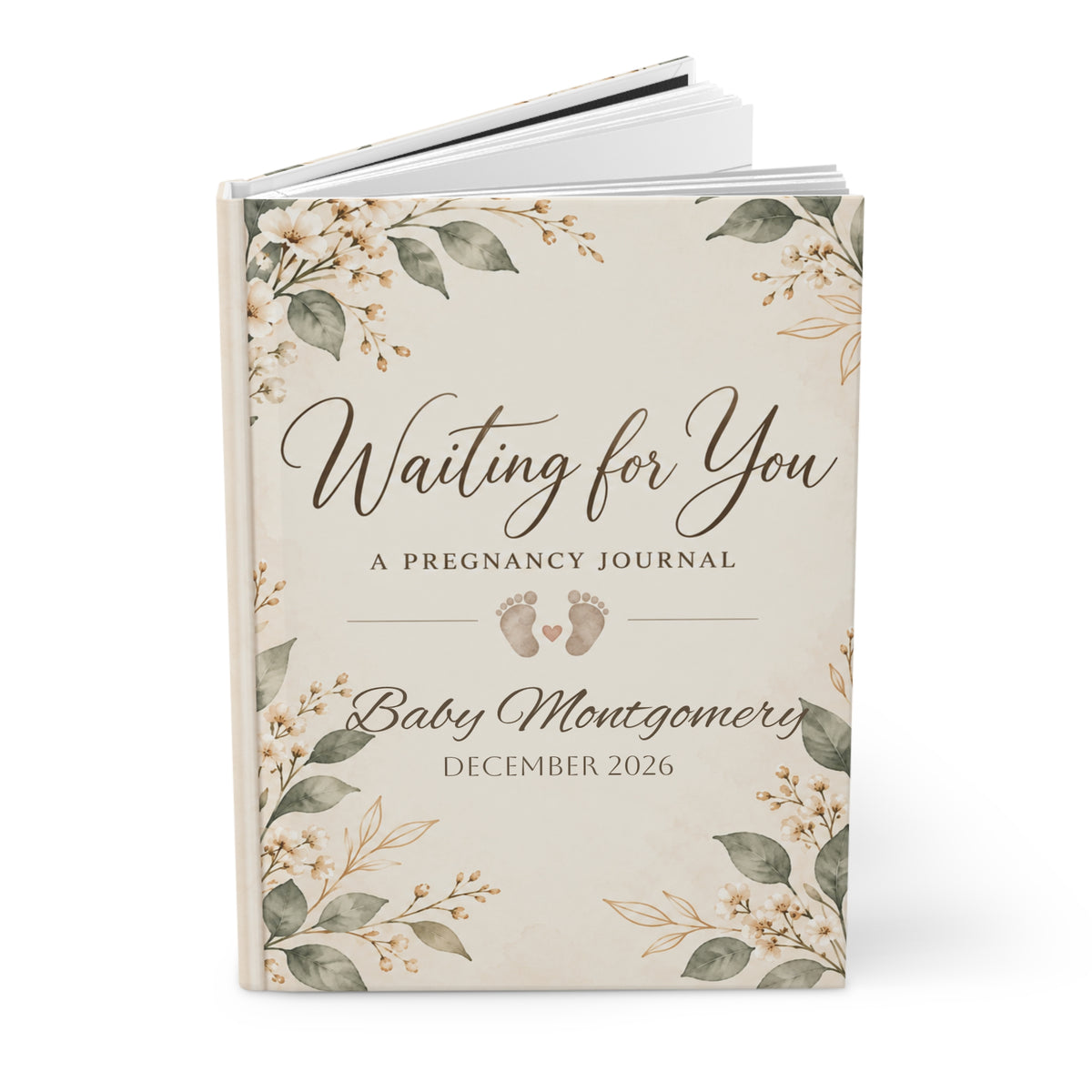“Waiting for You” Personalized Pregnancy Journal & Baby Memory Book