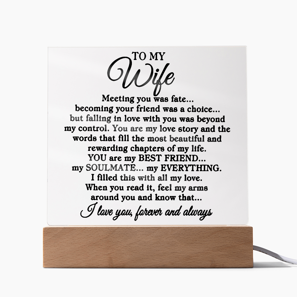 To My Wife | Printed Square Acrylic