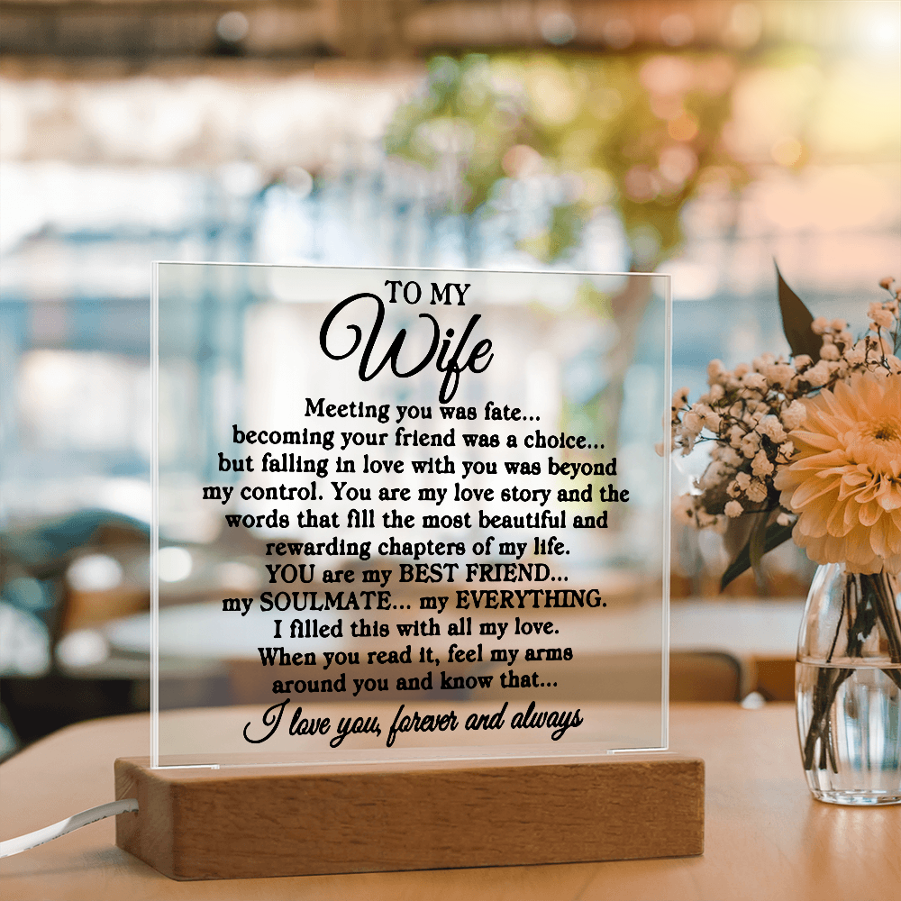 To My Wife | Printed Square Acrylic