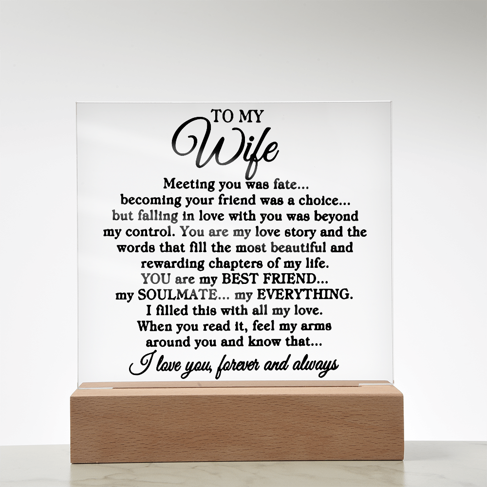 To My Wife | Printed Square Acrylic
