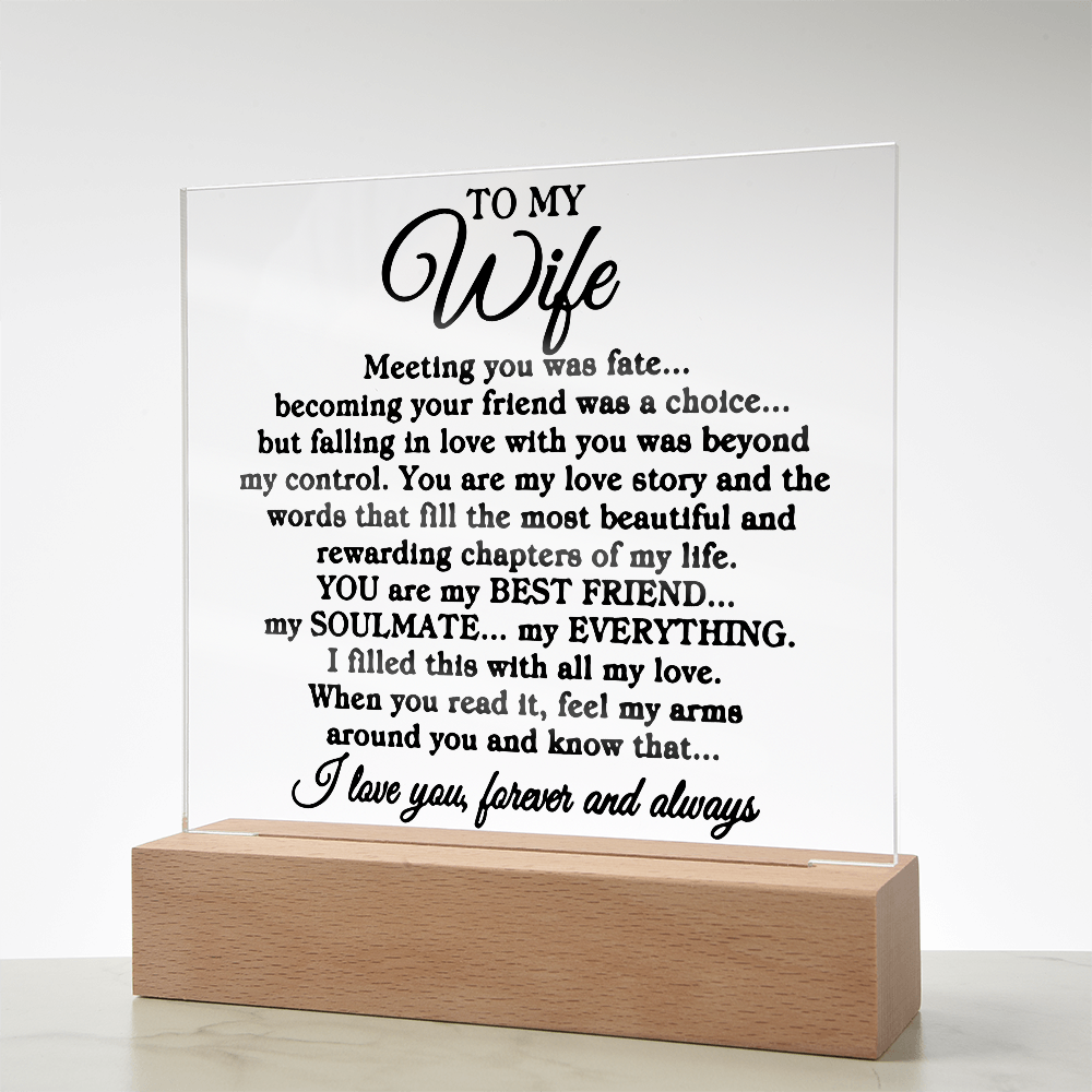 To My Wife | Printed Square Acrylic