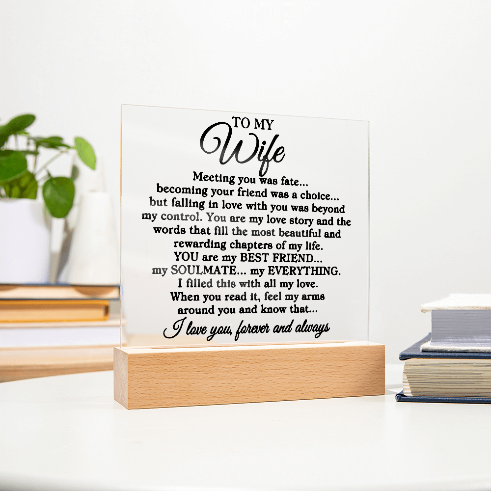 To My Wife | Printed Square Acrylic