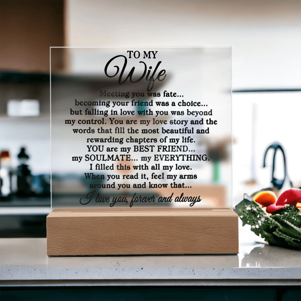 To My Wife | Printed Square Acrylic