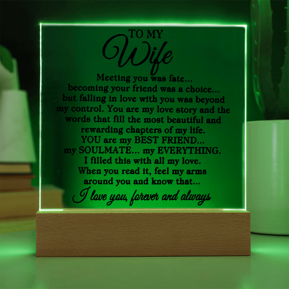 To My Wife | Printed Square Acrylic