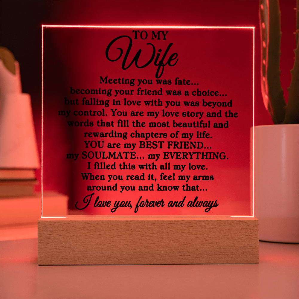 To My Wife | Printed Square Acrylic