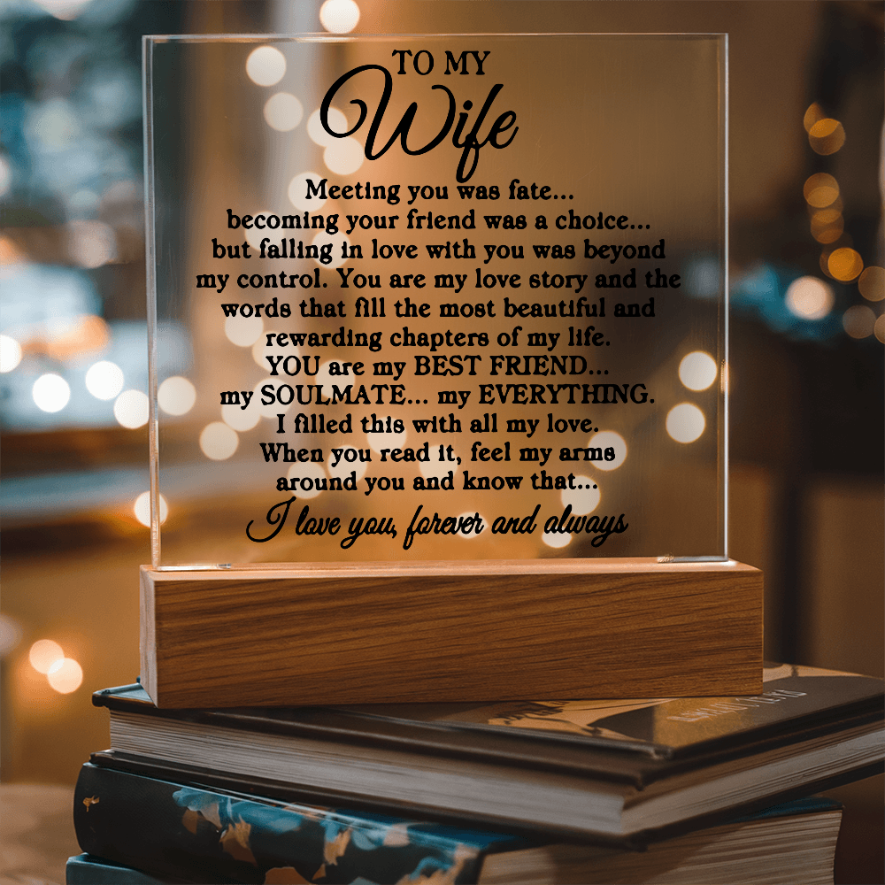 To My Wife | Printed Square Acrylic