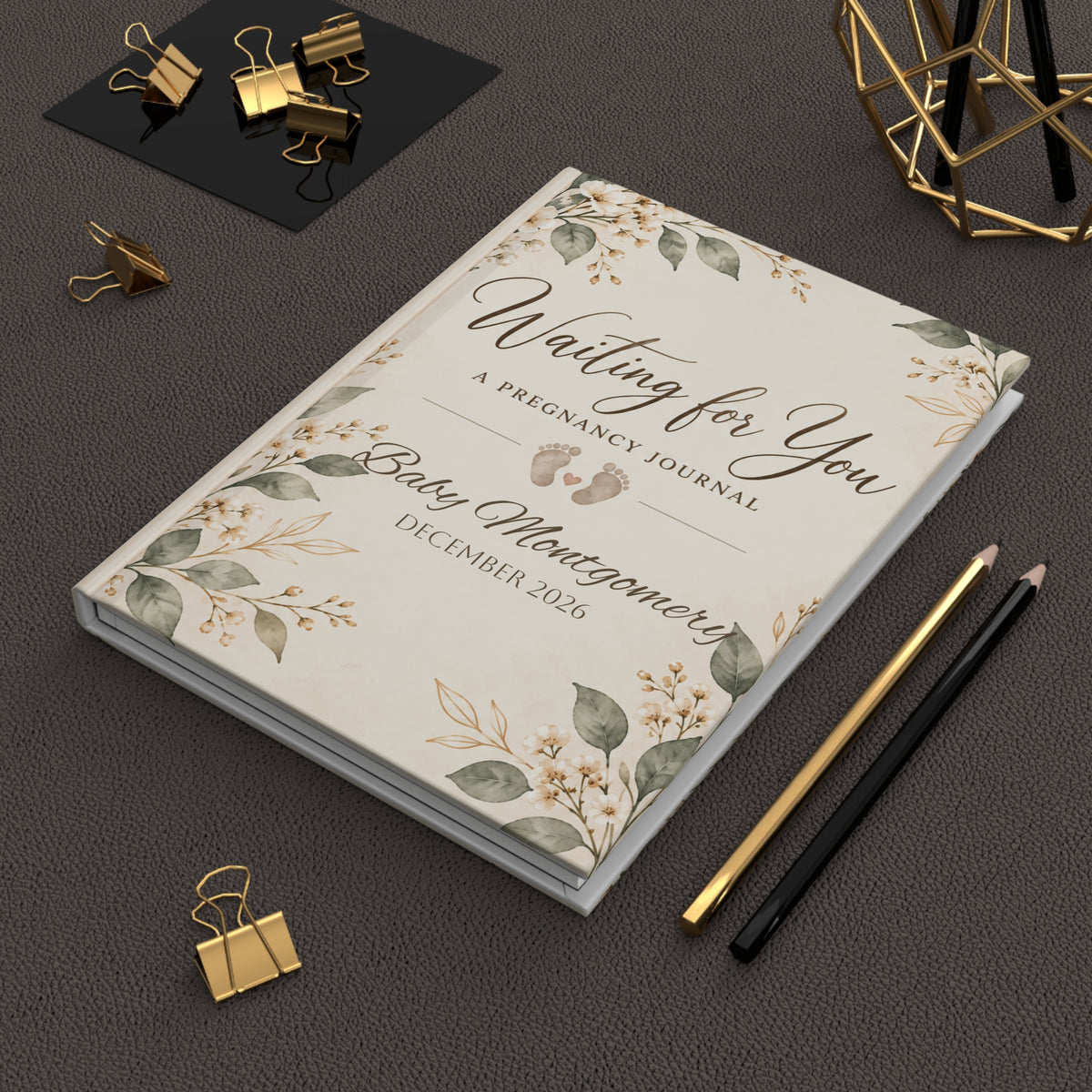 “Waiting for You” Personalized Pregnancy Journal & Baby Memory Book