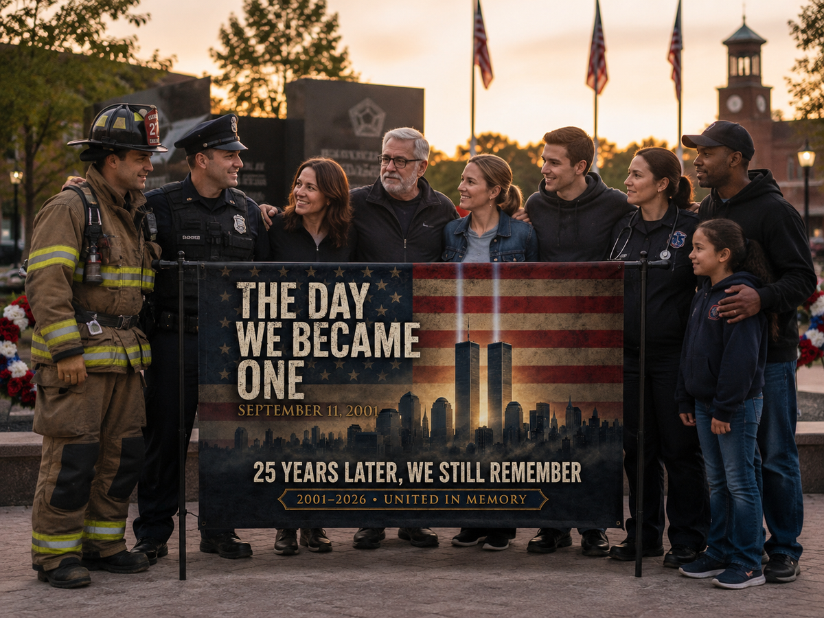 Memorial Flag — "The Day We Became One" 9/11 Tribute Double-Sided