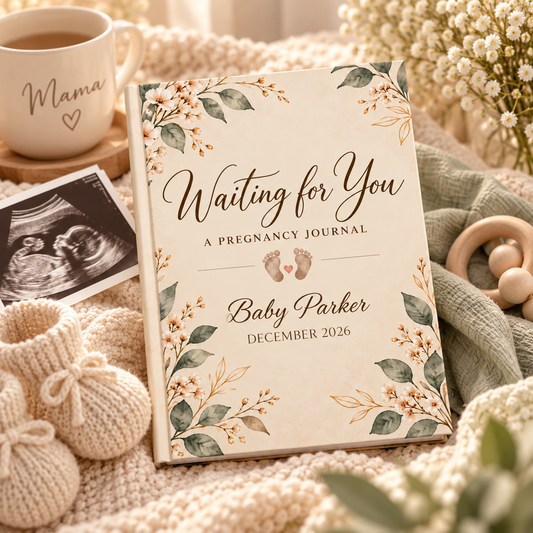 “Waiting for You” Personalized Pregnancy Journal & Baby Memory Book