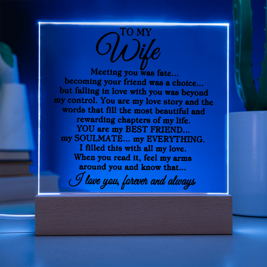 To My Wife | Printed Square Acrylic
