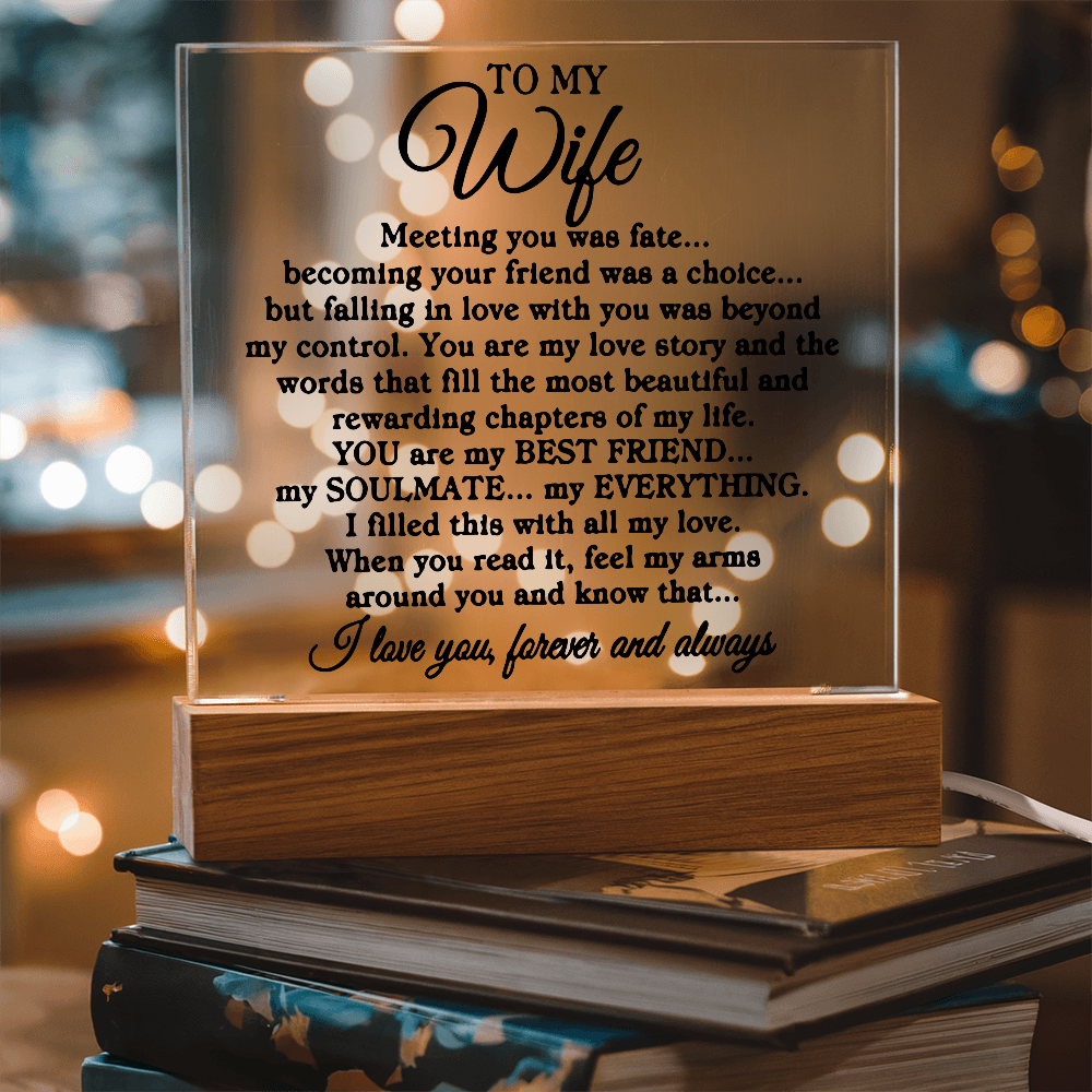 To My Wife | Printed Square Acrylic