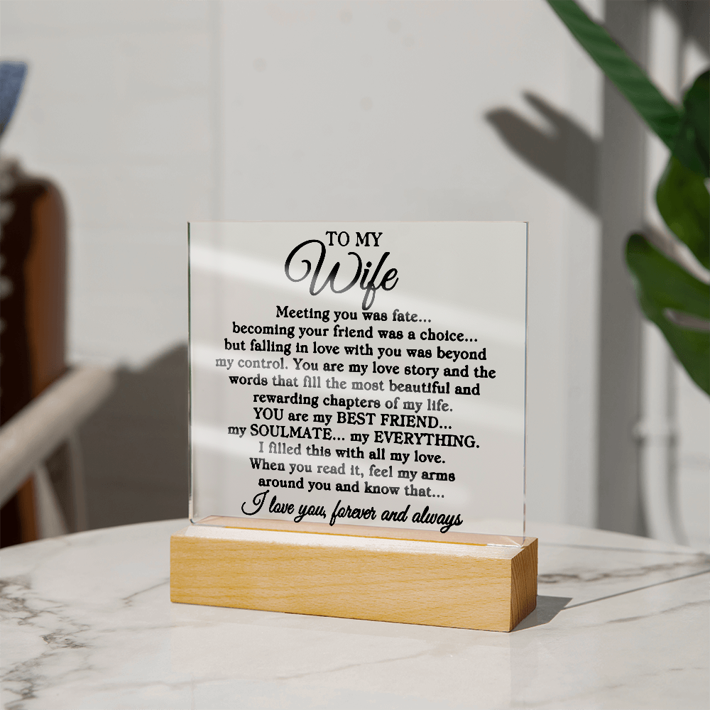 To My Wife | Printed Square Acrylic