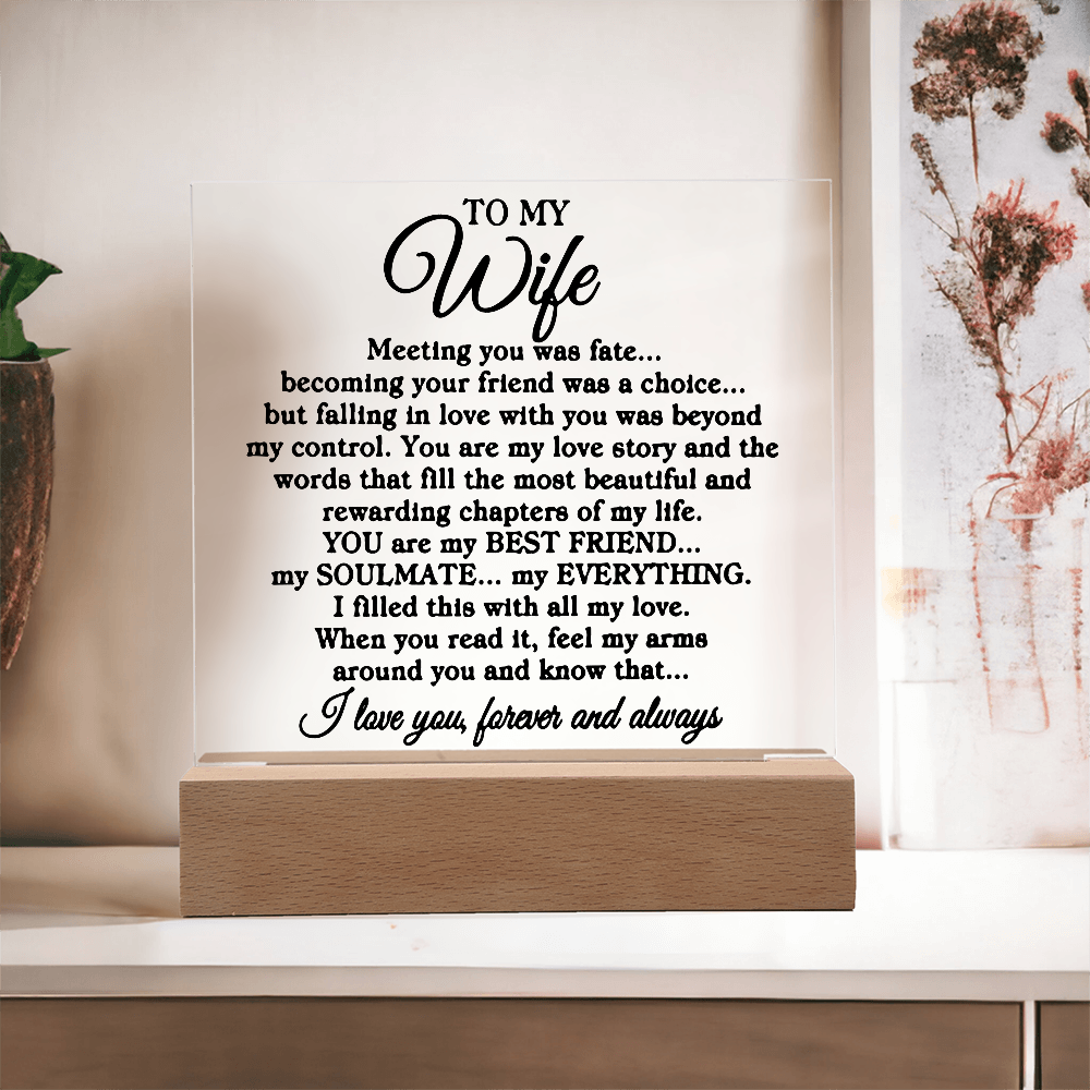 To My Wife | Printed Square Acrylic